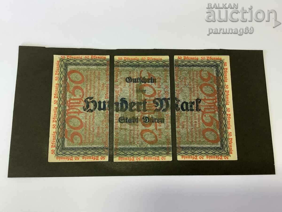 Germania Notgeld 50 pfennig anul 1923 - 3 bucăți!