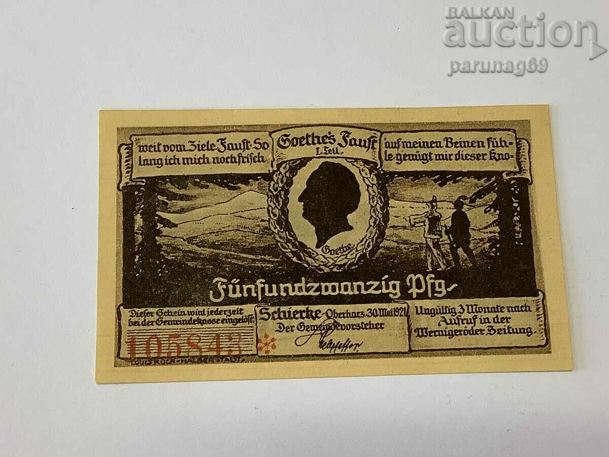 Германия Notgeld 25 пфенига 1921 година