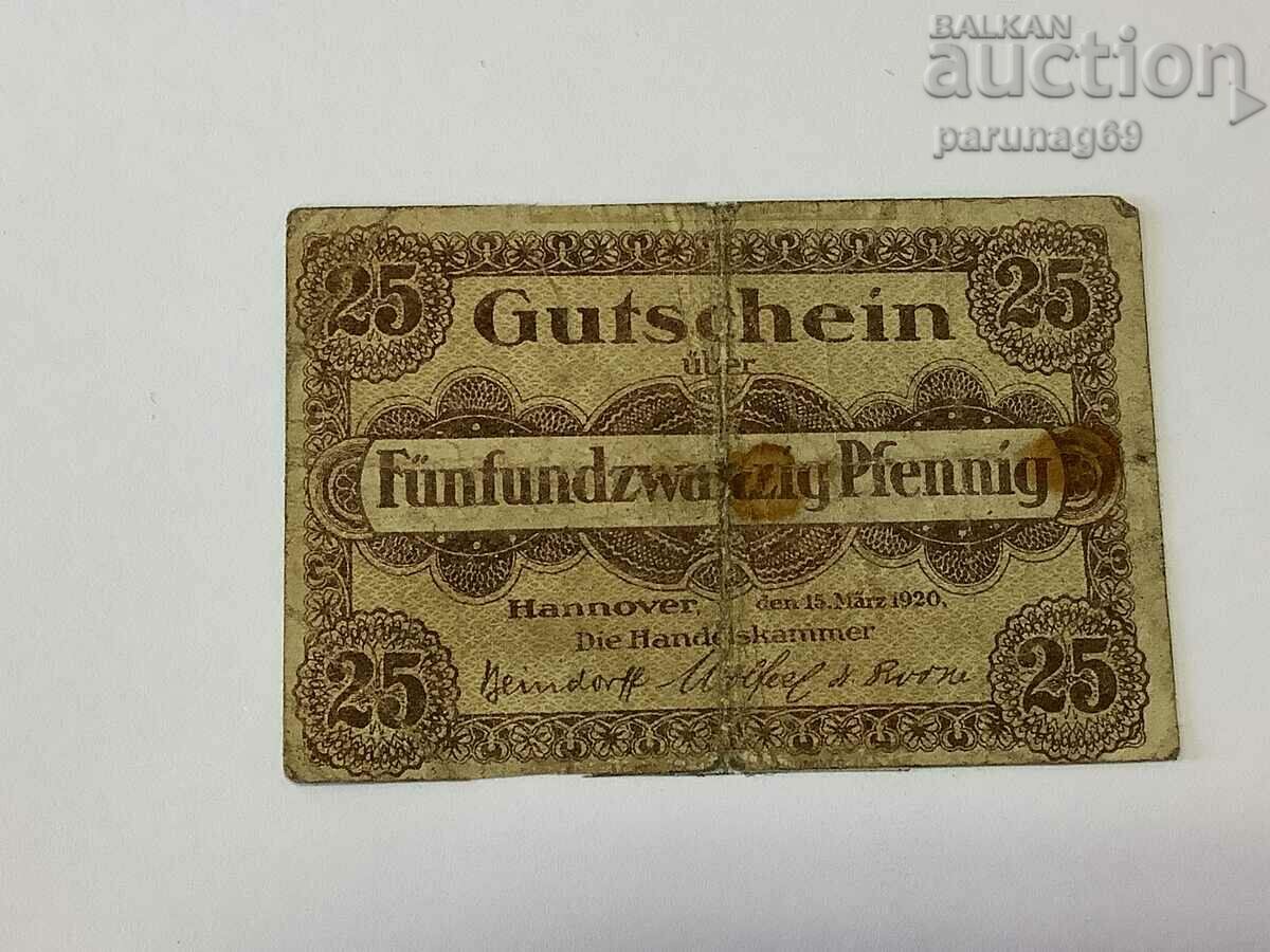 Germania Notgeld 25 pfennig 1920