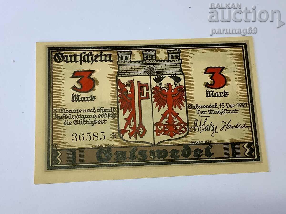 Germany notgeld 3 marks 1921