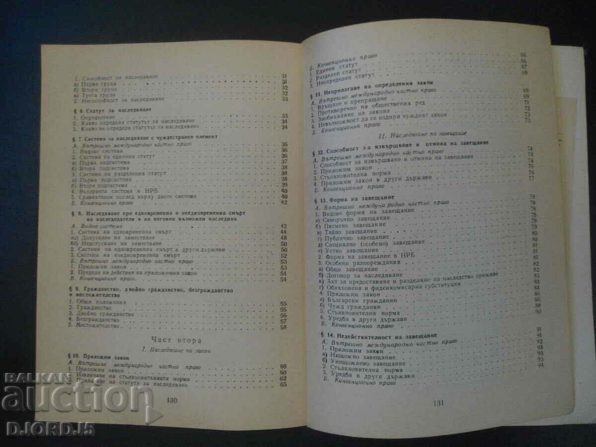Παράδοση Αντικρουόμενοι κανόνες σύμφωνα με το κληρονομικό δίκαιο της Δημοκρατίας της Βουλγαρίας Παράδοση Αντικρουόμενοι κανόνες σύμφωνα με το κληρονομικό δίκαιο της Δημοκρατίας της Βουλγαρίας