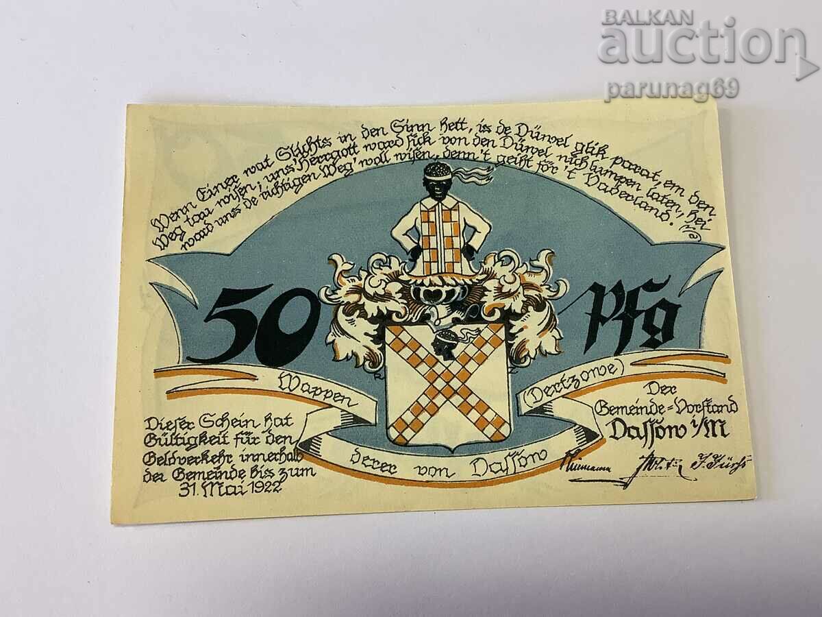 Германия notgeld 50 пфенига 1922 година