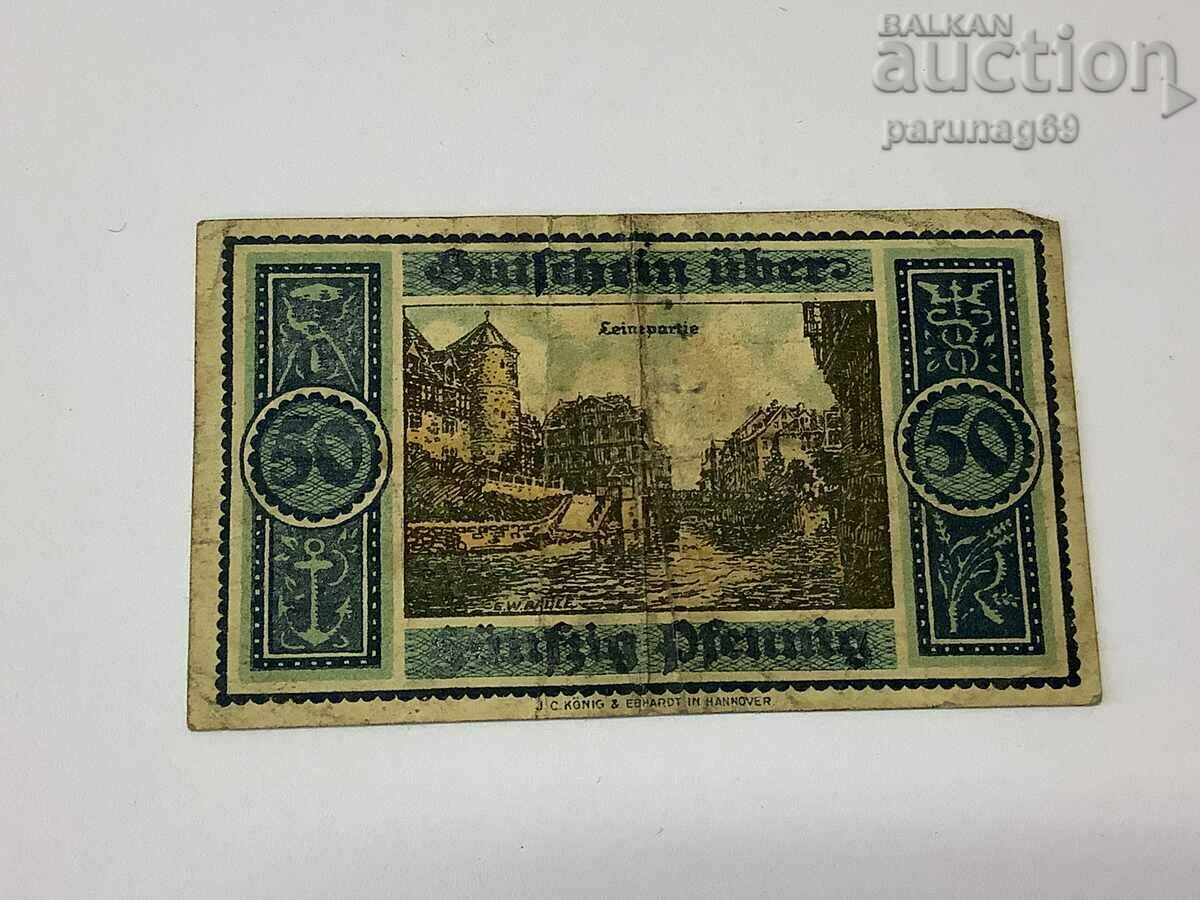 Germany notgeld 50 pfennig 1921 with price 2.90 BGN | € 1.48