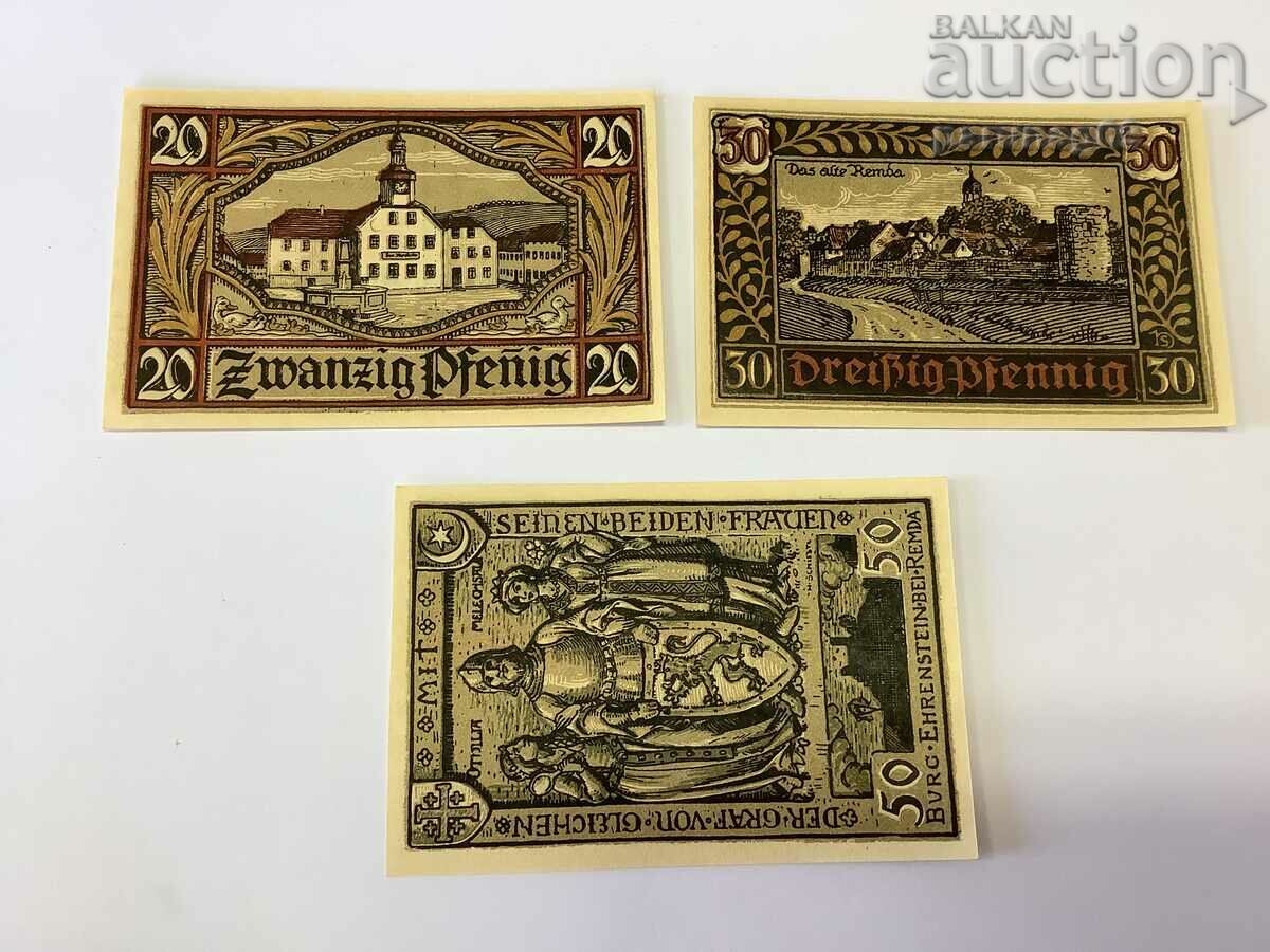 Γερμανία notgeld 20, 30 και 50 pfennig 1921 με τιμή 8.70 BGN | € 4.45 Γερμανία notgeld 20, 30 και 50 pfennig 1921 με τιμή 8.70 BGN | € 4.45
