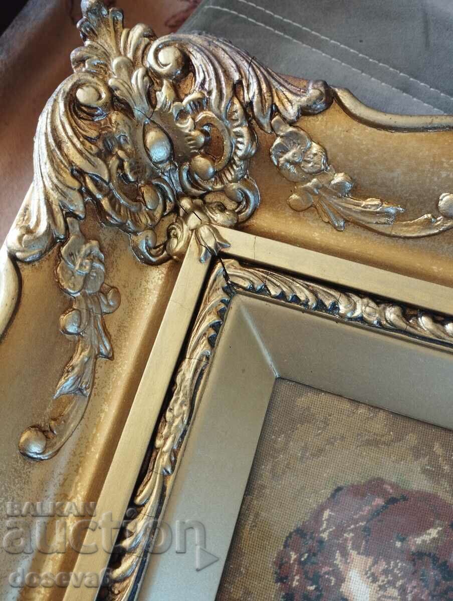 Аукцион гоблен в барокова рамка 44/98 см. Аукцион гоблен в барокова рамка 44/98 см.