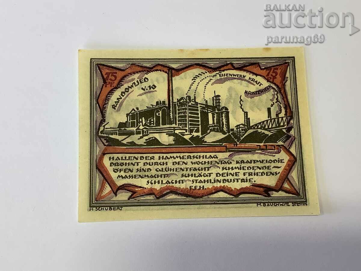 Germany notgeld 75 pfennig 1921 with price 2.90 BGN | € 1.48