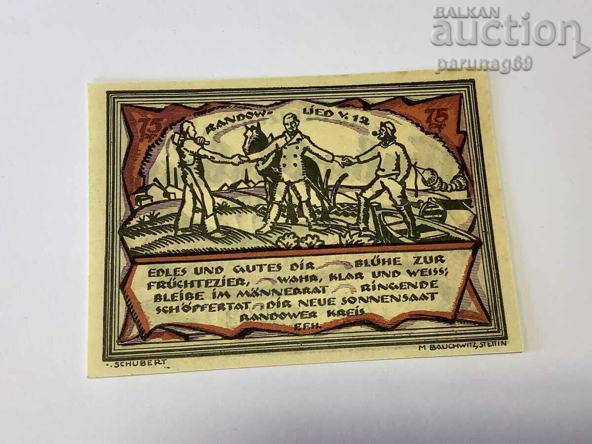 Germany notgeld 75 pfennig 1921 with price 2.90 BGN | € 1.48