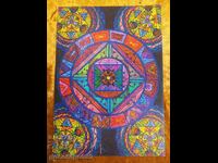 Drawing mandalas fractals signature 30 cm