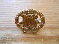 gold-plated sports badge "GDR" - 1960