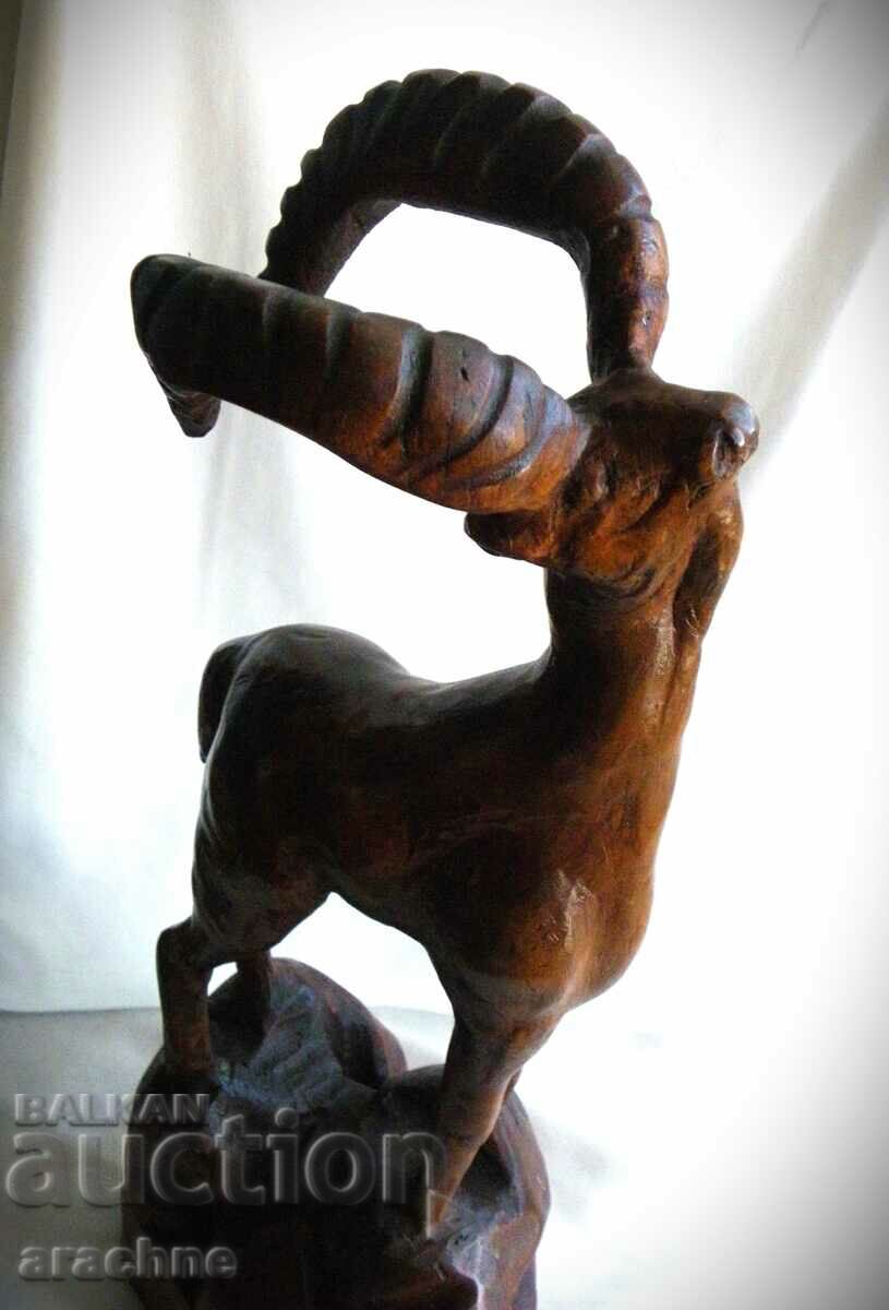 A large French wooden statue of a capricorn - 6