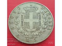 5 Lire 1876 - Italy - Silver