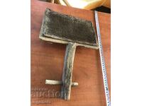 HAND WOOL PICKER ANTIQUE TOOL WOOD