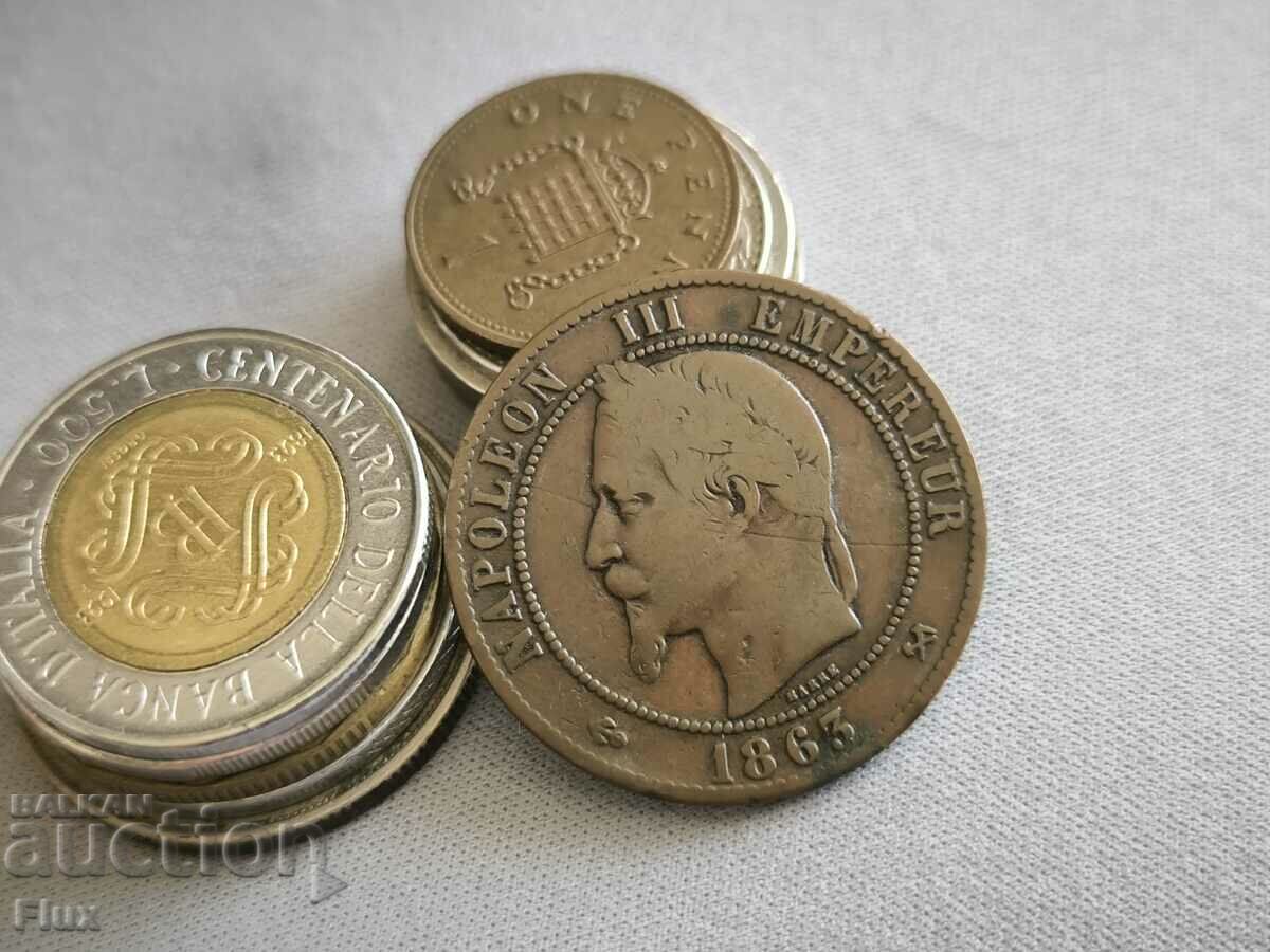 Coin - France - 10 centimes (Napoleon III) | 1863 with price 23.00 BGN | € 11.76