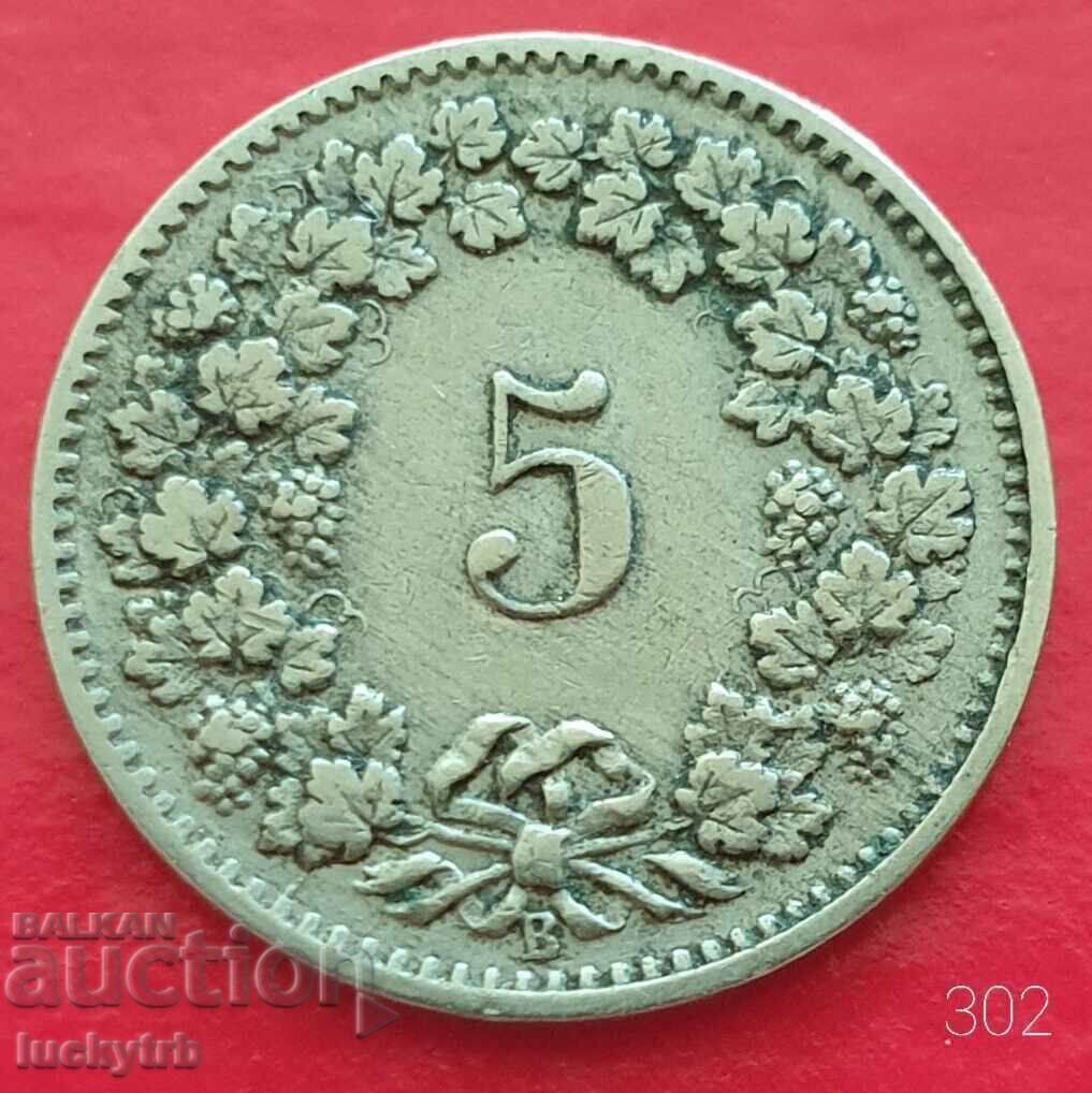5 Rappen 1907 - Switzerland