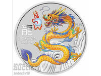 1/2 oz Silver Lunar Year of the Dragon 2024 - Tinted