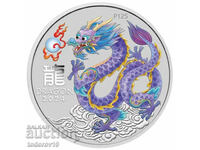 1/2 oz Silver Lunar Year of the Dragon 2024 - Tinted