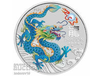 1/2 oz Silver Lunar Year of the Dragon 2024 - Tinted