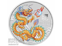 1/2 oz Silver Lunar Year of the Dragon 2024 - Tinted