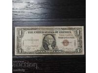 One dollar bill from 1935 brown stamp.