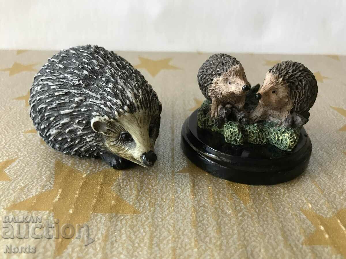 Figures of hedgehogs