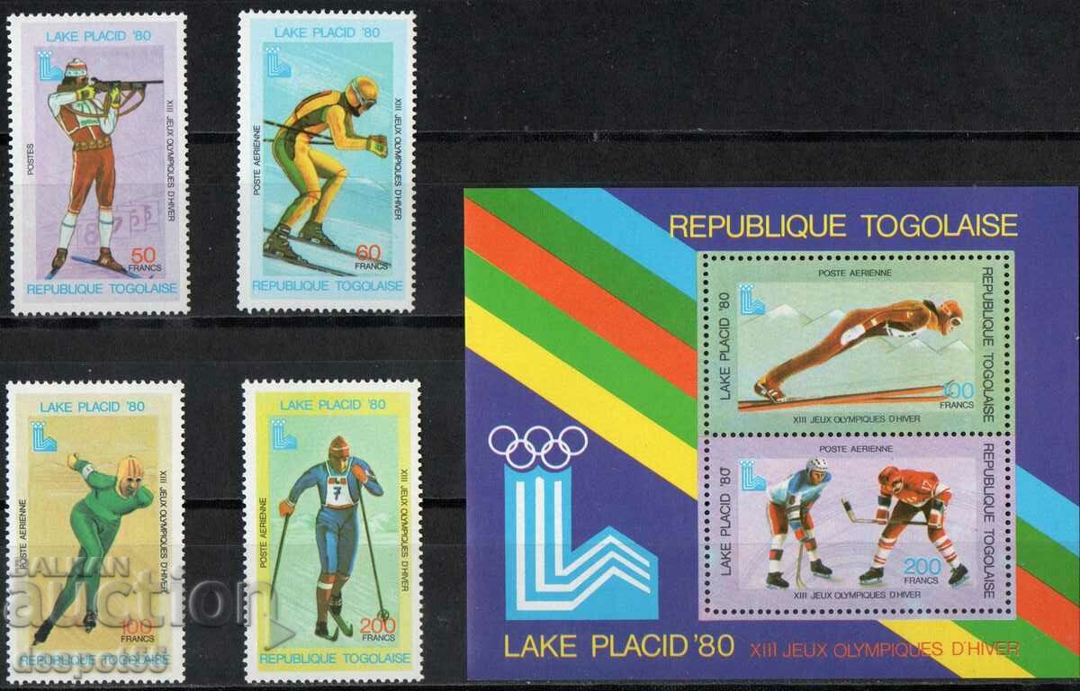 1980. Togo. Winter Olympics - Lake Placid, USA + Block.