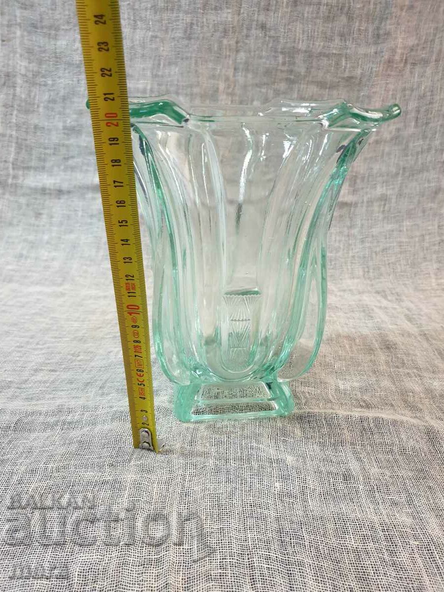 Large retro vase made of thick colored glass - 5 Large retro vase made of thick colored glass - 5