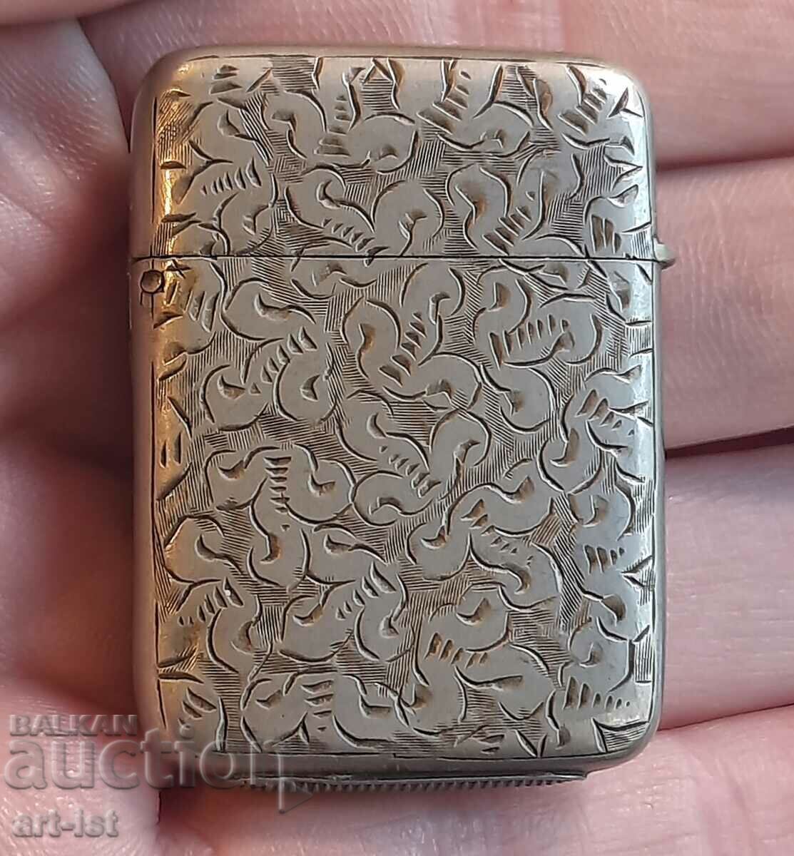 Delivery of Silver Plated Victorian Engraved Match Box. Delivery of Silver Plated Victorian Engraved Match Box.