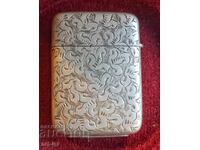 Silver Plated Victorian Engraved Match Box.