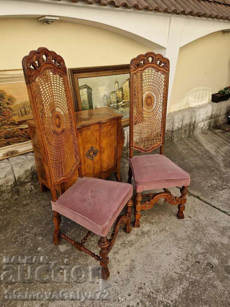 Licitație Pereche de scaune de sufragerie Chippendale antice
