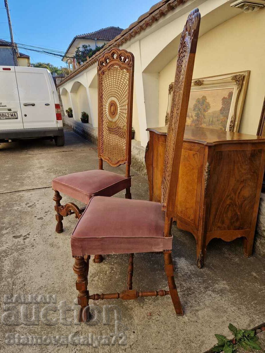 Pereche de scaune de sufragerie Chippendale antice - 6