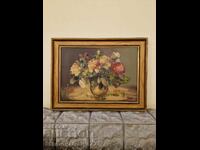 Very good antique original oil on canvas painting