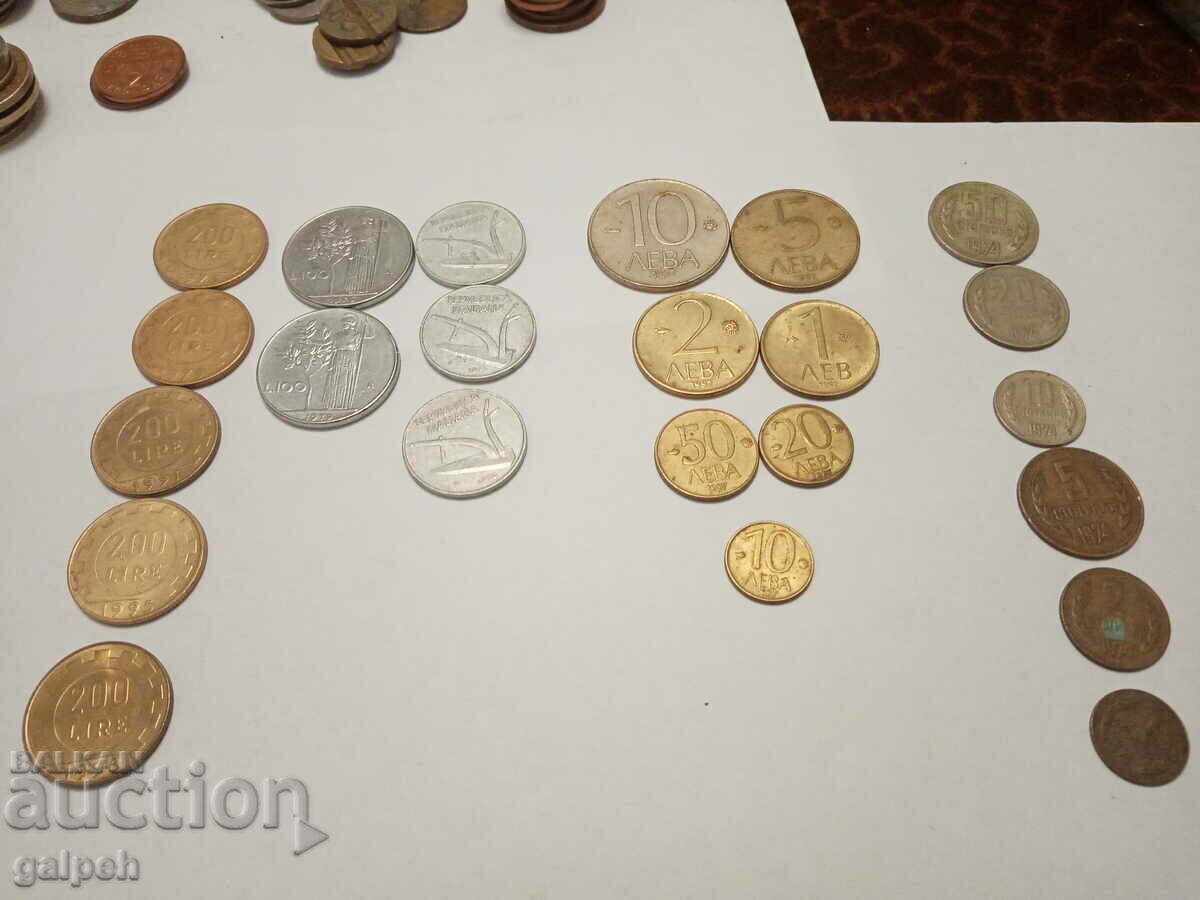 COINS ITALY, BULGARIA - 23 pcs. - BGN 3