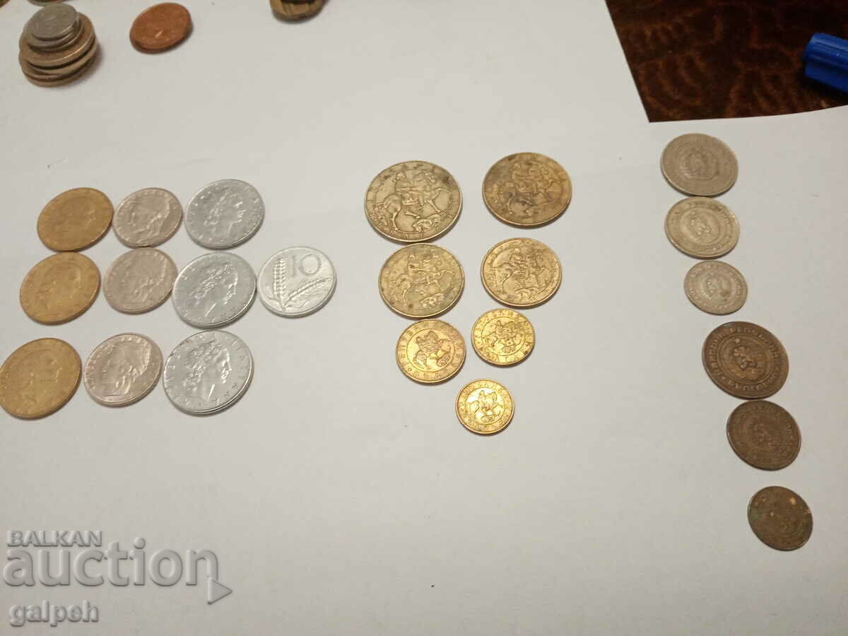 COINS ITALY, BULGARIA - 23 pcs. - BGN 3 - 5 COINS ITALY, BULGARIA - 23 pcs. - BGN 3 - 5