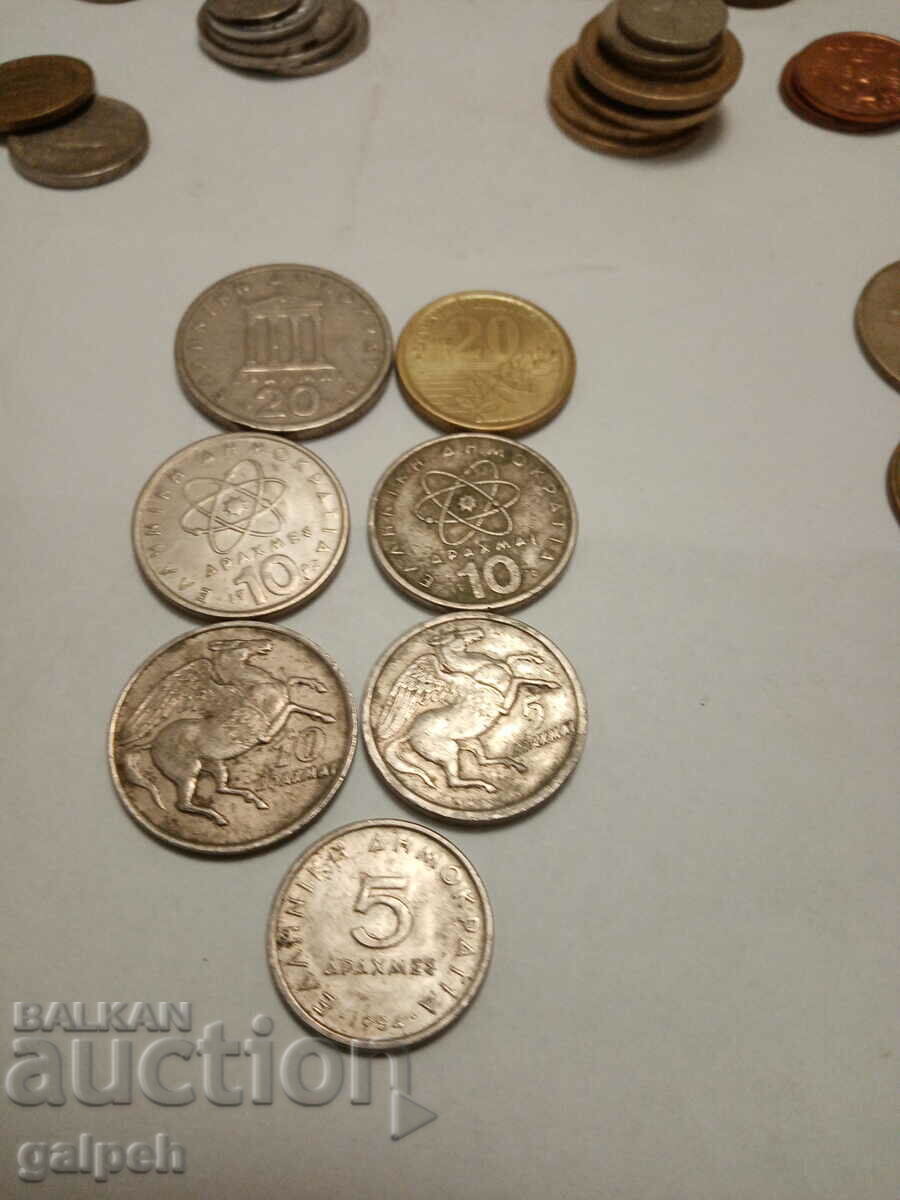 COINS OF GREECE, BULGARIA - 23 pcs. - BGN 3 with price 3.00 BGN | € 1.53 COINS OF GREECE, BULGARIA - 23 pcs. - BGN 3 with price 3.00 BGN | € 1.53