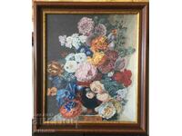 Tapestry Vase with flowers