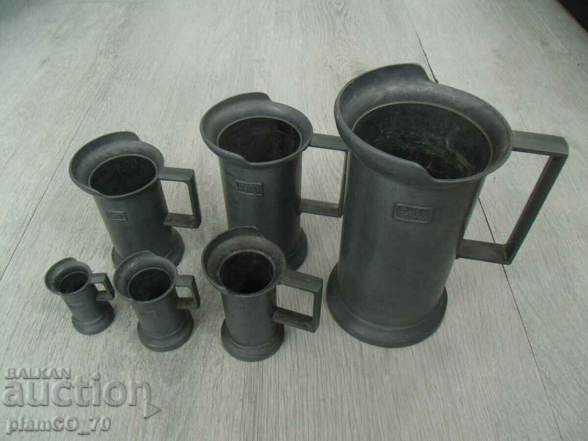 №*7736 стари метални мерки PELTRATO - комплект - 6 броя с цена 70.00 лв. | € 35.79 №*7736 стари метални мерки PELTRATO - комплект - 6 броя с цена 70.00 лв. | € 35.79