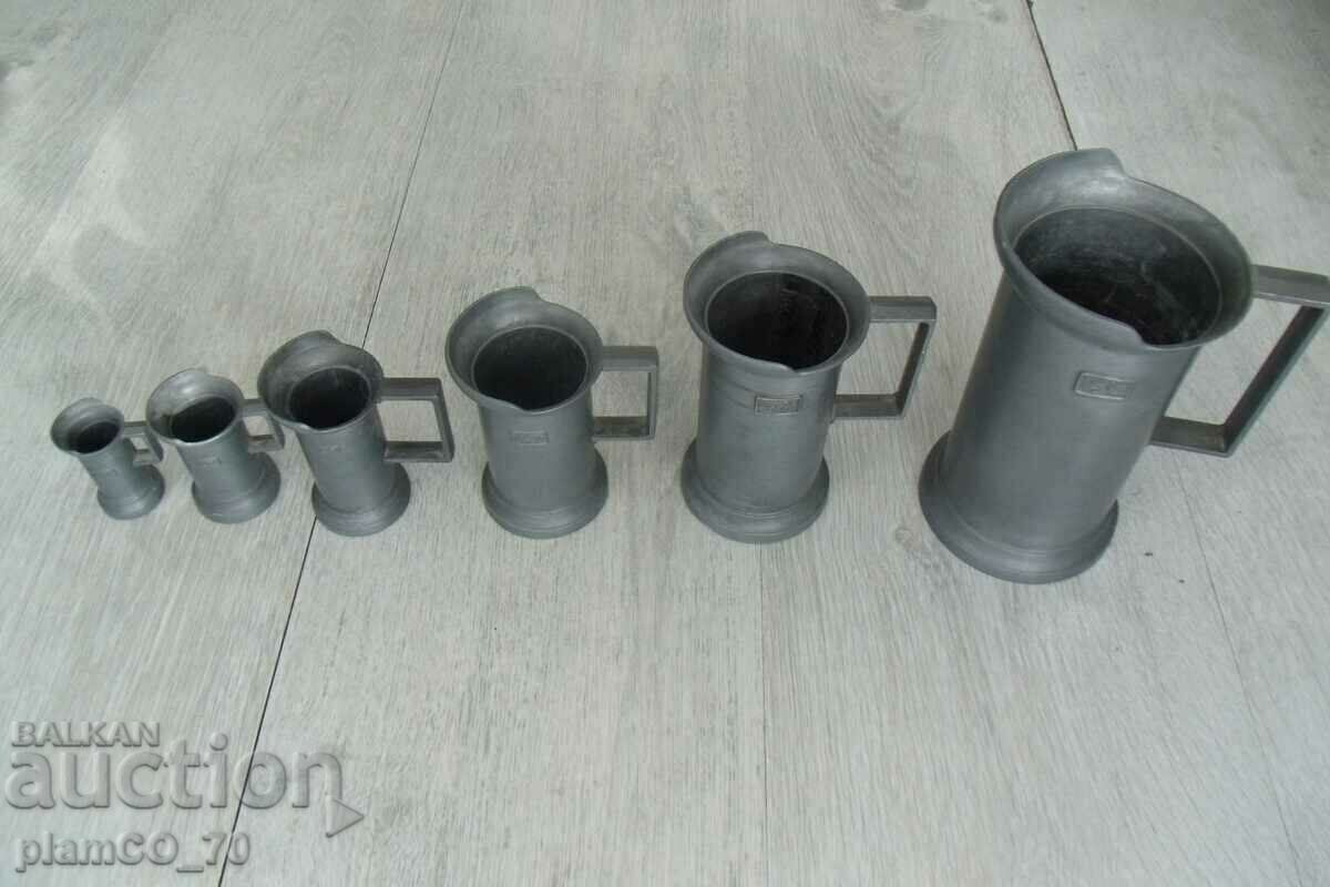 Доставка на №*7736 стари метални мерки PELTRATO - комплект - 6 броя Доставка на №*7736 стари метални мерки PELTRATO - комплект - 6 броя