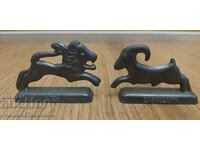 Metal zodiac figurines from England for collectors
