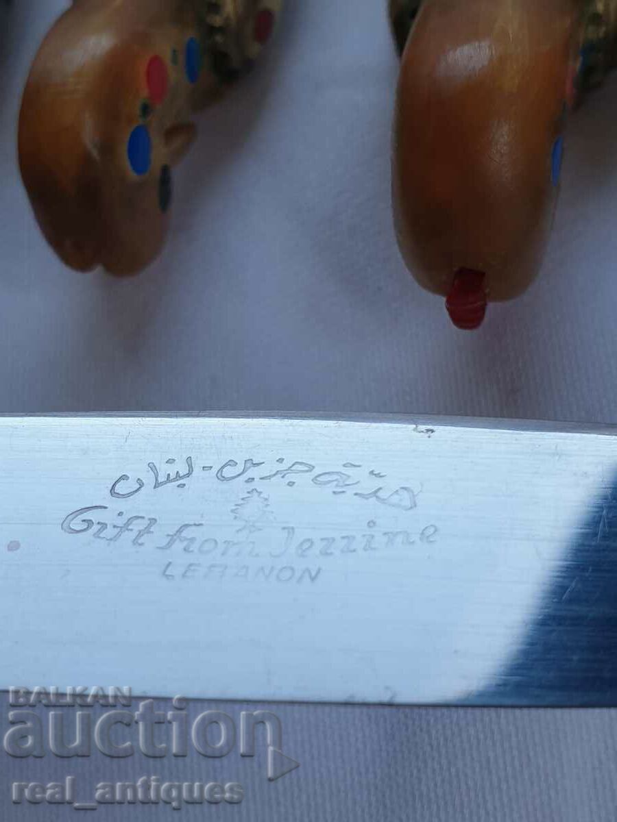 Set of cutlery with horn handles - 5 Set of cutlery with horn handles - 5