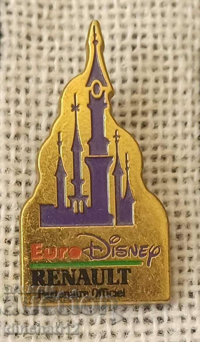 Badge. Renault EURO DISNEY RENAULT. Auto Moto