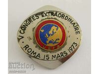 Old Sign Football Badge Συμμετέχον Congress Football UEFA 1973