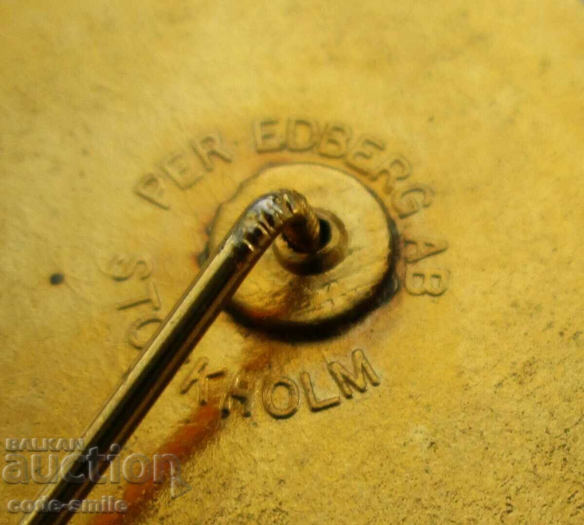 Auction  Old Sign Football Badge Participant Congress Football UEFA 1976