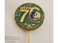 Old Sign Football Badge Participant Congress Football UEFA 1976