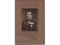 1911 LARGE PHOTO CARDBOARD SENIOR MILITARY OFFICER DECORATED D102