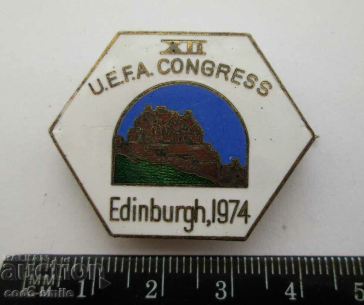 Old Sign Football Badge Participant Congress Football UEFA 1974 with price 200.00 BGN | € 102.26 Old Sign Football Badge Participant Congress Football UEFA 1974 with price 200.00 BGN | € 102.26