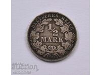 1/2 silver mark 1905 - Germany