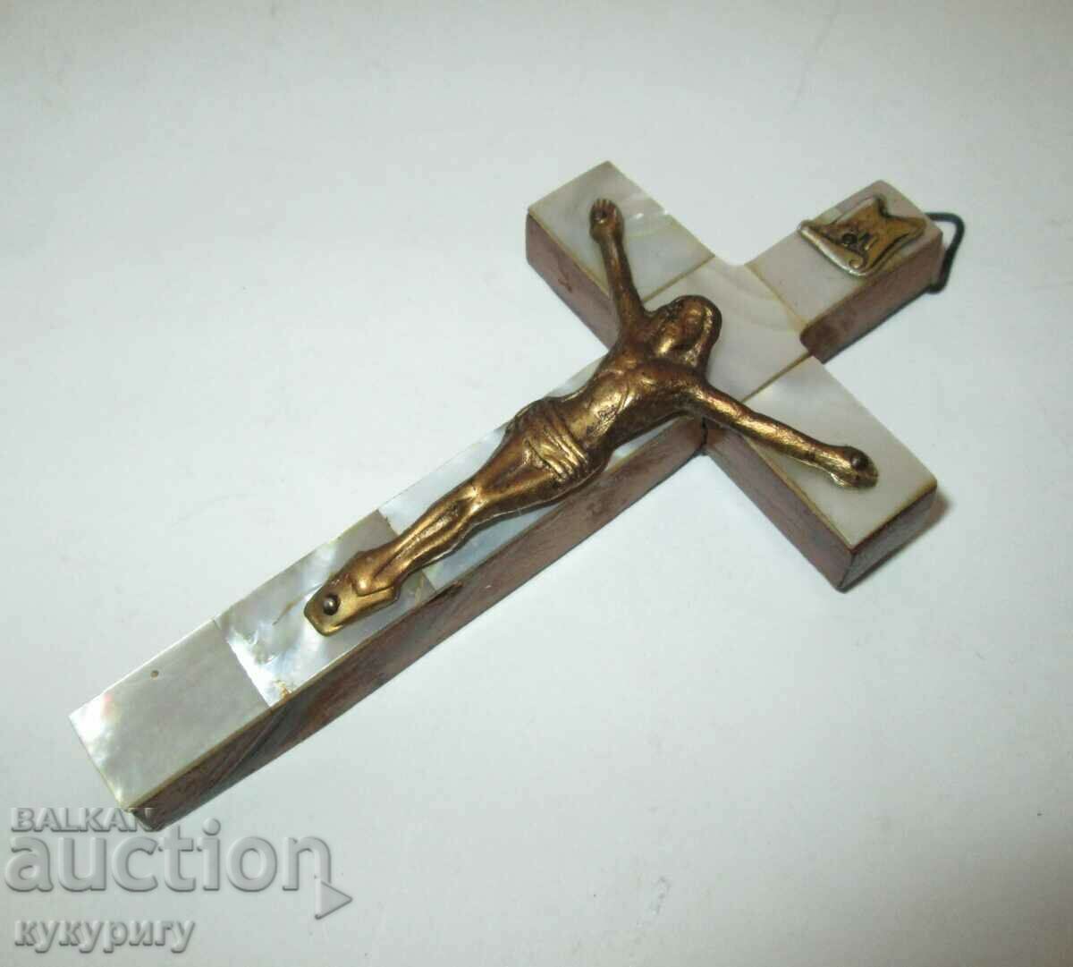 Old Small Mother of Pearl Jerusalem Cross mother of pearl from Holy Sepulchre - 6 Old Small Mother of Pearl Jerusalem Cross mother of pearl from Holy Sepulchre - 6