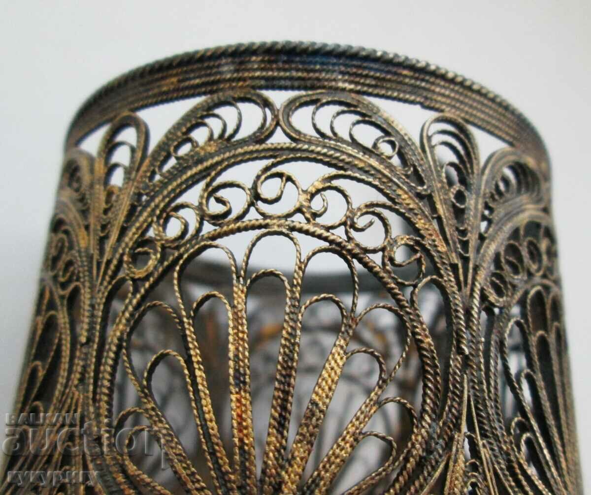 Delivery of Old Russian USSR filigree filigree cup holder Delivery of Old Russian USSR filigree filigree cup holder