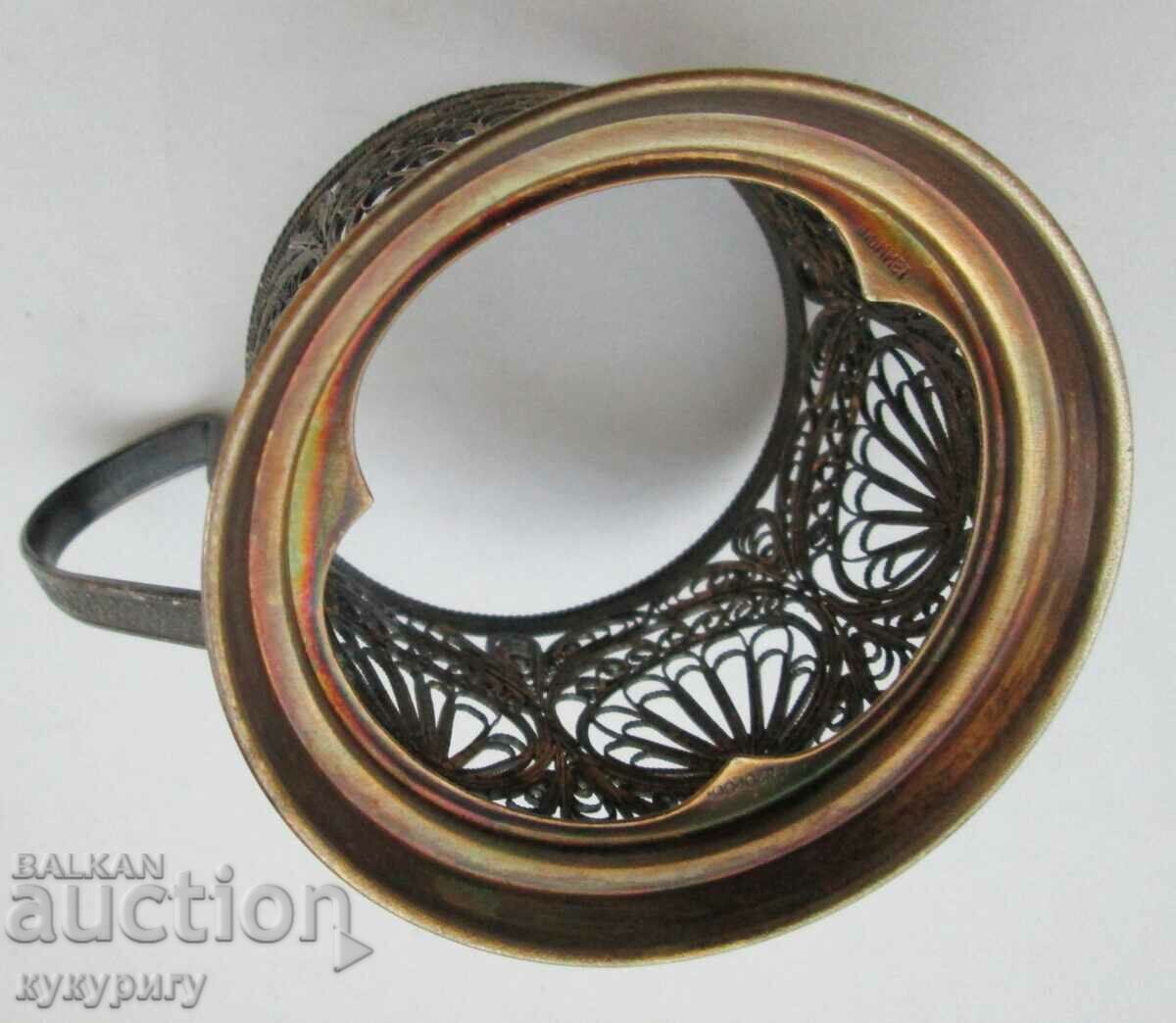 Old Russian USSR filigree filigree cup holder - 5 Old Russian USSR filigree filigree cup holder - 5