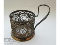 Old Russian USSR filigree filigree cup holder